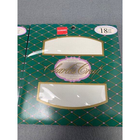 Charles Craft 18 Count White Cross Stitch Fabric Sheets Pack of 2 - Picture 2 of 5